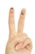 Painted finger smiley