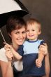  mother with baby in studio
