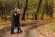 Pair in autumn park