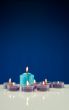 A lot of burning candles