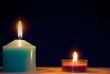 Two burning candles