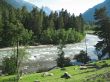 Wild caucasus river Zelenchuck. Arhyz. Cherkessia republic