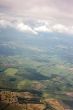 Aerial view of landscape from airplane