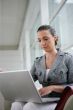 Woman working on her laptop