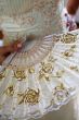 fan with gold flowers