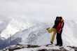 Skiers on top of the mountain