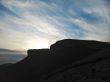 Caucasus mountains and sunset