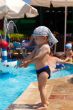 The little boy at children pool