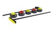 Curling brooms and stones
