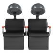Double hair dryer chairs