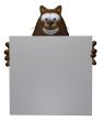cat wih blank sign