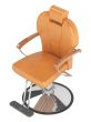Orange hairdressing salon chair