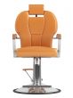 Orange hairdressing salon chair