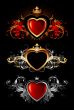 heart forms with ornate elements