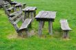Wooden bench in park