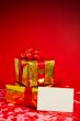 Two presents and blank card