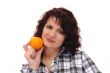 woman with orange