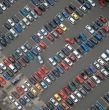Parking cars with birds-eye