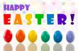 Easter eggs with bokeh background