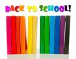 Row of colorful books - Back to school concept