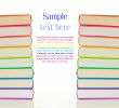 Stacks of colorful books - library concept