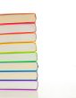 Stacks of colorful books - library concept
