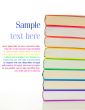 Stacks of colorful books - library concept