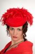 woman is in red hat
