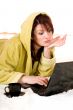 woman with laptop