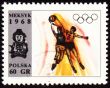 Basketball on post stamp of Poland