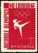 Female gymnast on post stamp
