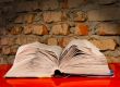 Open book laying on the table