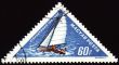 Yacht on post stamp