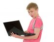 teenager with laptop
