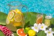 Lemonade by swimming pool side