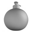 Round frosted glass bottle soap