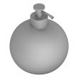 Round frosted glass bottle soap