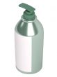 Green shampoo bottle