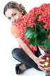 Girl and flowers