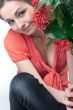 Girl and flowers