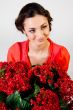 Girl and flowers