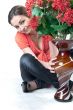 Girl and flowers