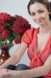Girl and flowers