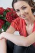 Girl and flowers