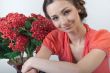 Girl and flowers