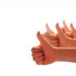 thumbs up on white background