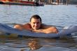man in lake