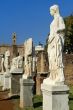 Ancient Roman statues on pedestals