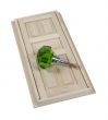 Wooden Door and Large Green Doorknob