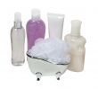 Lotion and Creams with a Scrubber in a Tub